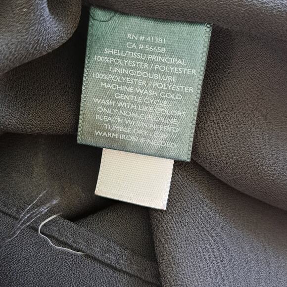 LAUREN Ralph Lauren Dark Floral Print Swingy Shift Dress Size 14 Cap Sleeve - Picture 10 of 11